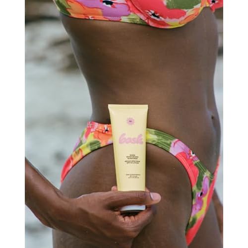 Bask Suncare SPF 50 Sheer Moisturizing Sunscreen Lotion - Broad Spectrum UVA/UVB Protection, Dermatologist Recommended, Hydrating, Lightweight & Non-Greasy, No White Cast, Travel Size, 3.4 fl oz