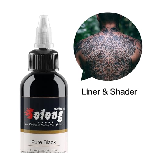 14PCS Tattoo Ink Color Set - Solong 1oz (30ml) Pigment Kit for Professional Tattooing