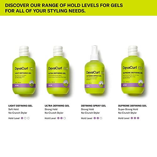 DevaCurl Light Defining Gel - Soft Hold Non-Crunch Curl Styler 12 fl oz - Natural Texture, Frizz Control, Vegan