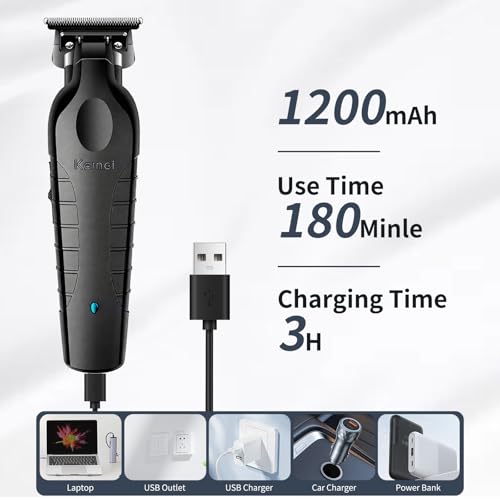 KEMEI 2299 Professional Hair Clippers for Men Professional - Cordless&Corded Barber Clippers for Hair Cutting & Grooming Rechargeable Beard Trimmer