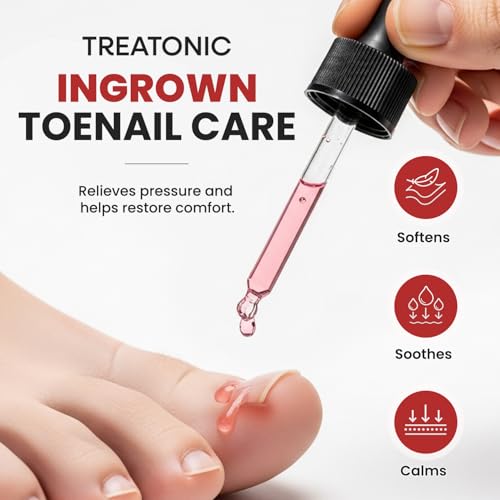Treatonic Toenail Care Drops - Thick/Curved Nails Repair Drops with Silicone Toe Protectors