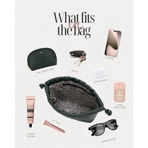 Mali+Lili Lola Beauty Bag Duo, Makeup Bag Travel Cosmetic Bag Set of 2, Vegan Leather Purse Crossbody Bags for Women and Girls, Cute Makeup Pouch, Travel Pouch, Crossbody Purses for Women | Duo