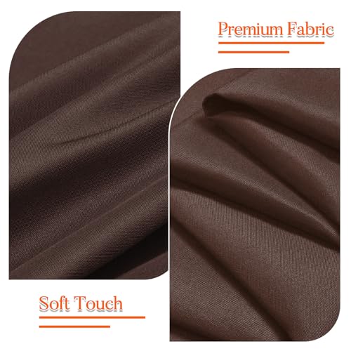 Brown 10 Pack 120-Inch Round Tablecloth for 48-96 Inch Tables - Durable Polyester