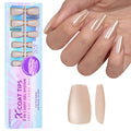 BTArtboxnails Cat Eye XCOATTIPS - Soft Gel Coffin Nail Tips, Glitter Press On Nails Short, Soak Off Acrylic Fake Nails Glue On Nails In 16 Sizes - 160 Nail Extension Set, Aurora