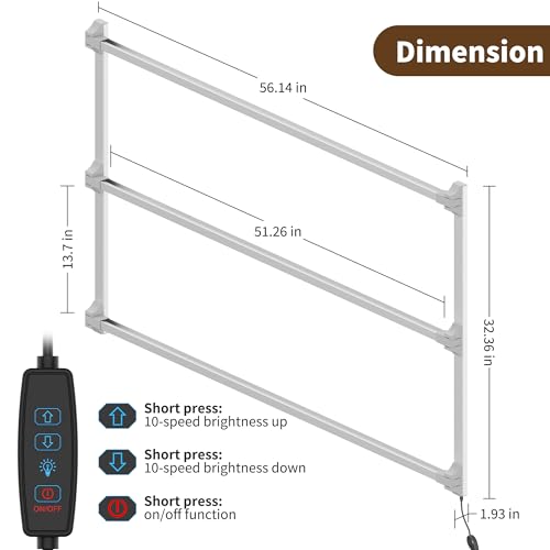 51-Inch LED Vinyl Record Wall Shelf with Light, Floating Aluminum Display Rack