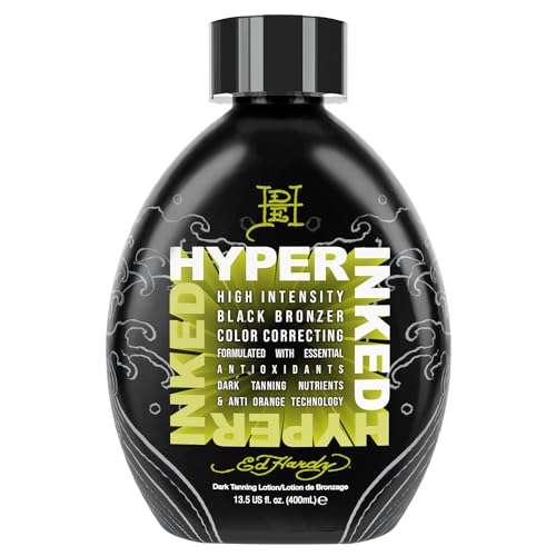 Ed Hardy Hyper Inked Dark Tanning Lotion with Color Correcting & Skin Firming