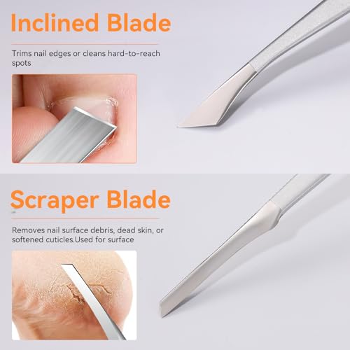 FAMILIFE 7-Piece Pedicure Kit Brown – Stainless Nail Tools for Ingrown Toenails