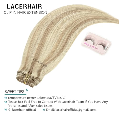 Light Brown with Platinum Blonde Clip-In Hair Extensions 16 Inch 120g - P#8/60
