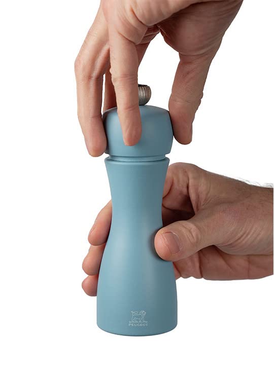 Peugeot Tahiti Salt & Pepper Mill Set - Midnight & Azure Blue, 6-Inch