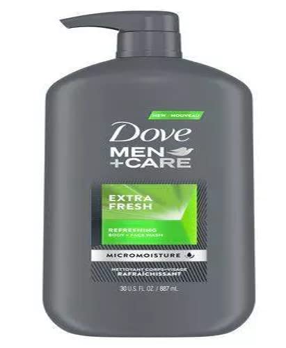 Dove Men+Care Extra Fresh Body and Face Wash - 60 Fl Oz Pack of 1 with Rose Scent