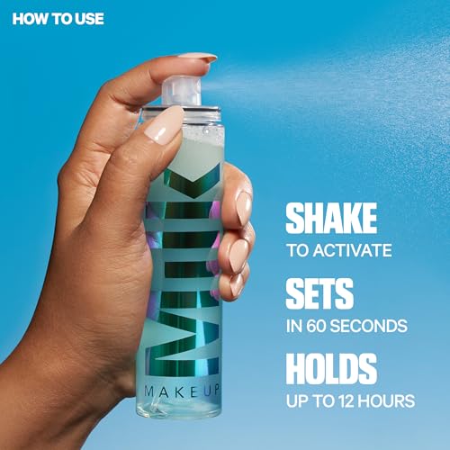 Milk Makeup Hydro Grip Set + Refresh Spray with Hyaluronic Acid ? Sets Makeup + Hydrates Skin for Up to 12 Hours ? Long-Lasting, Alcohol-Free Facial Mist for Dewy, Radiant Skin
