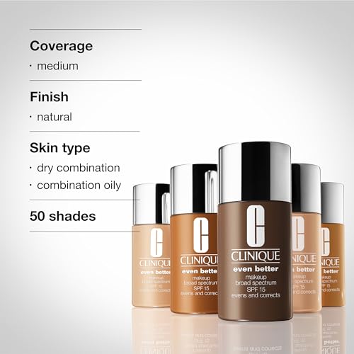 Clinique Even Better Liquid Foundation SPF 15 Medium, Warm-Neutral WN 98 – For Dry & Oily Skin