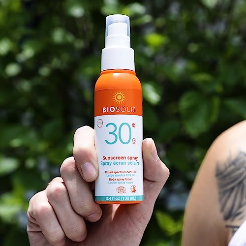 Biosolis Sun Spray SPF 30 - Sunscreen Spray Conditions the Face and Body - Mineral-Based Filters - Protects Against Harmful Rays - Ideal for Tanned Skin - No White Marks - Non-Greasy - Vegan - 3.4 oz