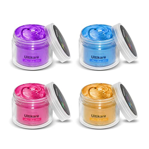 Kids Washable Temporary Hair Color Wax - 4 Colors, Halloween & Party Safe