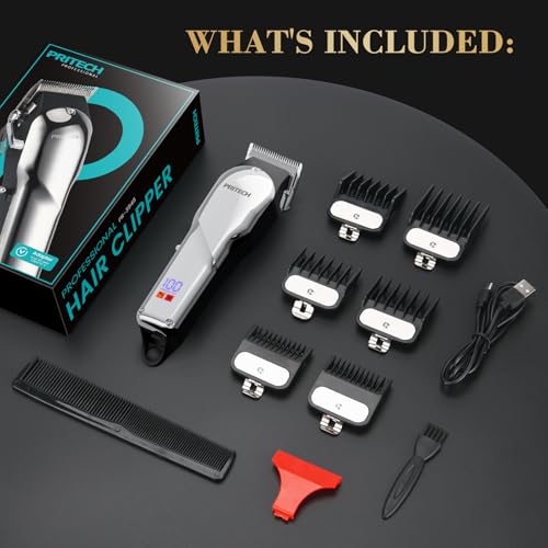 Cordless Hair Clippers for Men - Powerful Thicker Hair Fading Kit