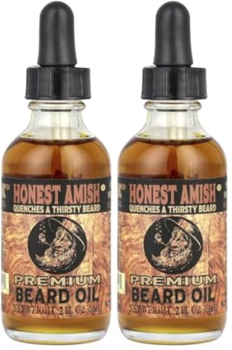 Honest Amish Premium Beard Oil 2 fl oz Pack of 2 - Natural Nourishing Blend