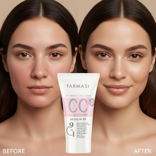 Farmasi Medium Shade CC Cream & Lash Mascara Set SPF 25 Skin Tint Duo