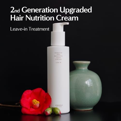 Keratin Heat Protectant Hair Cream with Korean Camellia Oil - Silky, Frizz-Free Leave-In Treatment