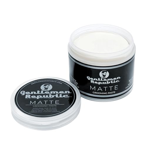 Men's Matte Hair Paste - Strong Hold, Water-Based, 8oz - Gentlemen Republic