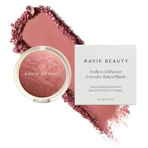 Ravie Beauty Endless Diffusion Baked Blush - Paradise (Toasted Pink) - Long-Lasting, Natural Finish, 1 Count