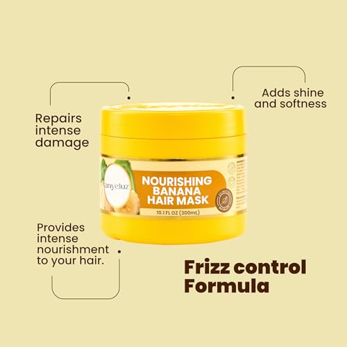 ANYELUZ Banana Hair Mask for Dry Hair - Deep Conditioning, 10 Oz, with Banana Extract