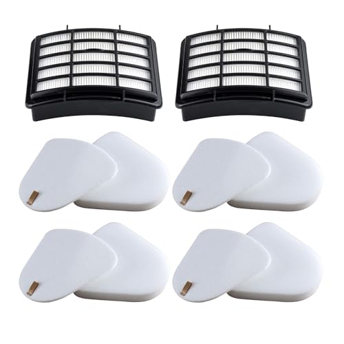 Vacuum Filter Replacement Set for Shark Navigator Lift-Away NV350 NV351 NV352 NV354 NV355 NV356 NV357 NV358 NV360 NV361 NV370 NV380 NV391 UV440 UV490 UV500 UV540 UV541 UV550 CU500 CU510 ZU503AMZ