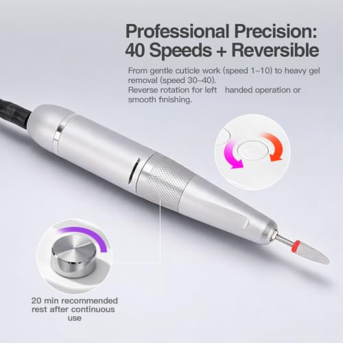 5-in-1 Nail Dust Collector Drill UV LED Light Station with USB Charger
