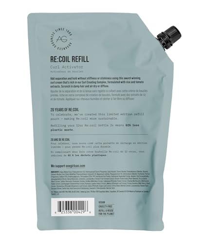 AG Care Re:Coil Coconut Curl Activator Cream 24 Fl Oz - Vegan, Nourishing Hair Styling Product