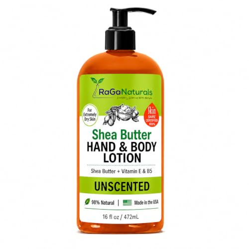Unscented Shea Butter Lotion for Extremely Dry Skin - 16oz, Fragrance-Free