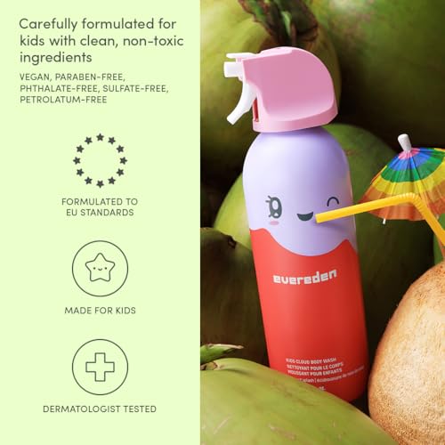 Evereden Kids Cloud Foam Body Wash - Coconut Splash, Gentle & Dermatologist-Tested