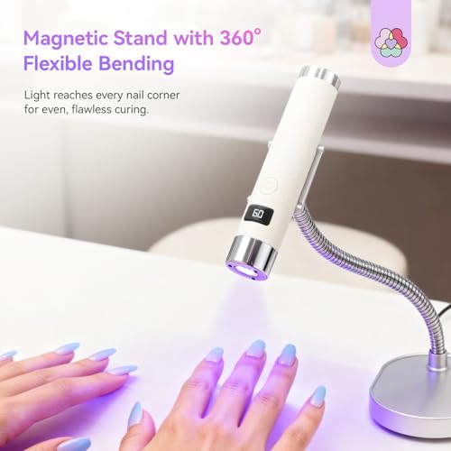 SAVILAND UV Light for Gel Nails with Magnetic Stand - White