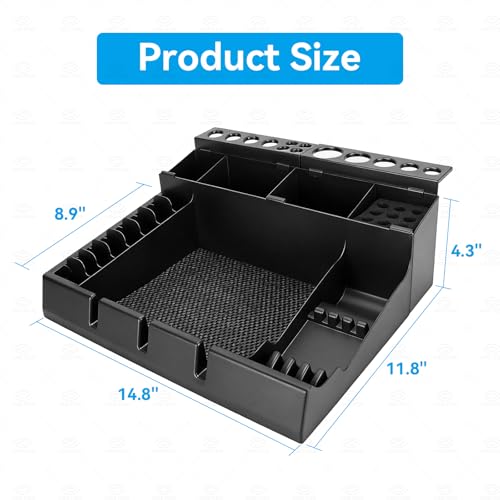 Barber Station Organizer, Barber Clipper Tray Organizer Storage Salon Grooming Station Hairstylist Organizer Clipper Guard Organizer Holder, Detachable Barber Tools Organizer