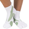 ZenToes Large Sage & White Padded Bunion Relief Socks - Big Toe Separator & Protector, Moisture Wicking - 1 Pair