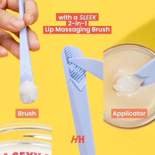 Bakuchiol Lip Scrub & Mask Set - 3pc Natural Vegan Lip Care with Brush - 07