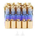 Kesell 15Pack Glass Roller Bottles for Essential Oil 5ml Gradient Color Refillable Roll On Containers Perfume Sample Vials with Stainless Steel Ball & Golden Caps