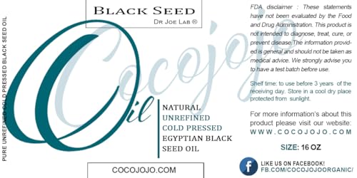Black Seed Oil for Skin & Hair - 16oz Cold Pressed Natural Moisturizer