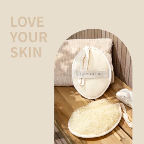Natural Egyptian XL Bath Loofah Set of 4 - Deep Cleansing Body Exfoliator