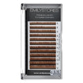 Brown Eyelash Extensions 0.10MM Lashes J B C D Curl 8-14MM Length Mix Size (Brown 0.10 C)