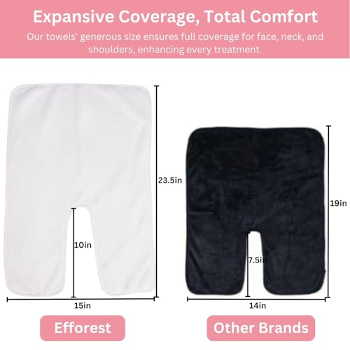 Efforest White Microfiber Facial Towels for Estheticians - Pack of 5, Spa & Skincare