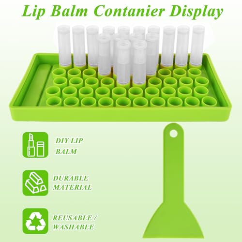 Clear 200PCS Lip Balm Tubes with Caps, Filling Tray & Spatula Set — DIY Lipstick & Lip Balm Containers