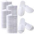 Disposable Guest Slippers Bulk for Hotels - White, 48 Pairs