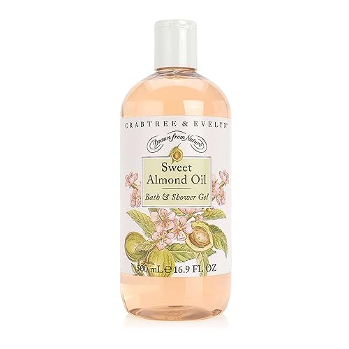 Crabtree & Evelyn Sweet Almond Oil Bath and Shower Gel & Body Lotion (16.9 fl oz each)