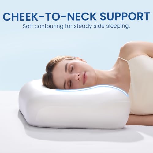 VIMEKO LAB 6.1" High Loft Side Sleeper Cervical Pillow with Adjustable Neck Support