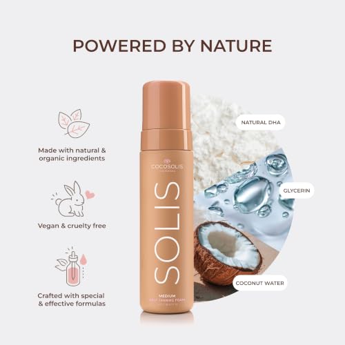 COCOSOLIS Solis Self-Tanning Lotion for Face & Body – Plant-Based DHA, 200 ml