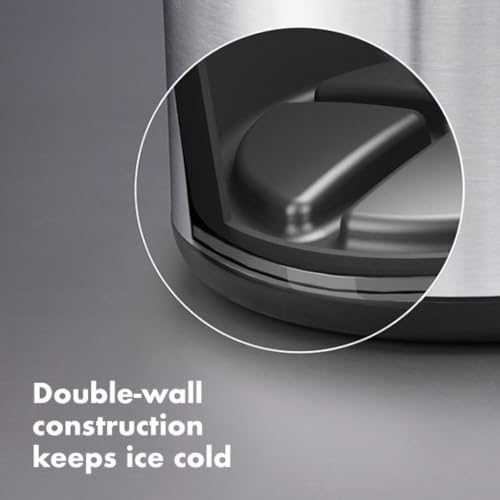 Stainless Steel Ice Bucket and Tongs Set with Lid - 4 Quart Capacity