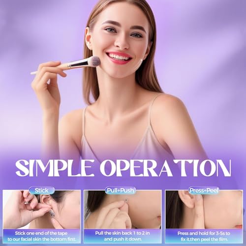 Neck Tape Lifting Invisible,140PCS Face Tape Lifting Invisible Face Lift Tape,Neck Lift Tape Face Lifter Tape for Makeup Instant Face Lift Facial Tape for Women Double Chin Jowls Eyebrow Sagging Skin