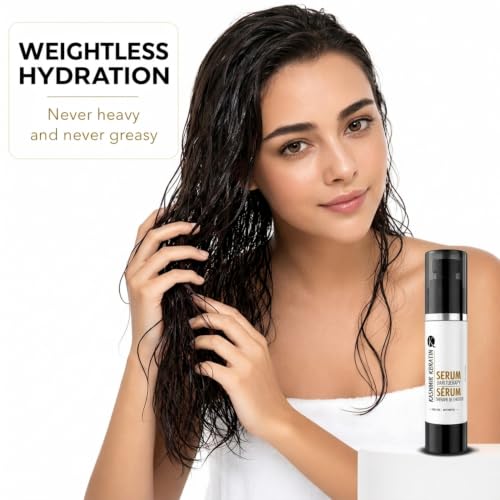 Kashmir Keratin 1.69 Fl Oz Hair Serum for Frizzy & Damaged Hair - Anti Frizz & Shine (Pack of 1)