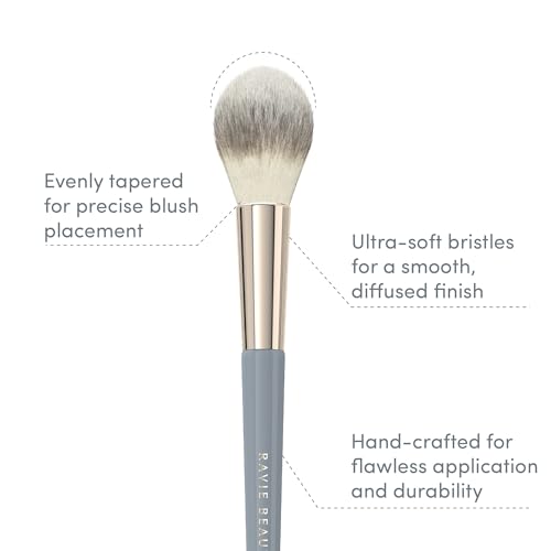 Ravie Beauty Blush & Powder Makeup Brush - Ultra-Soft Synthetic Bristles