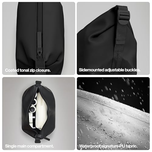 Waterproof Toiletry Bag for Travel - Rains Weekend Wash Bag in Black