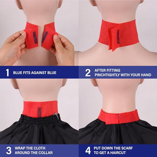 Stretchy Barber Paper Neck Strips - 5 Rolls & 500 Disposable Bands, Professional Hairdressing Accessory Tool